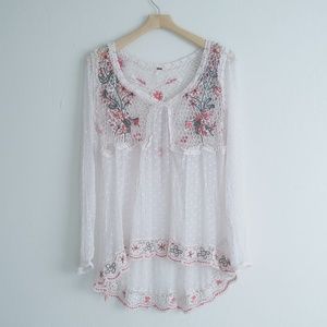Free People georgous embroidered tunic